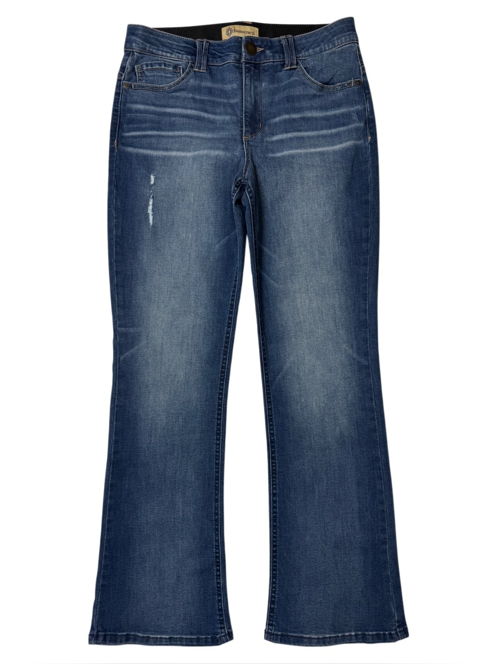{Democracy} "Ab Techology" Blue Mid Rise Bootcut Flare Jeans WJ537